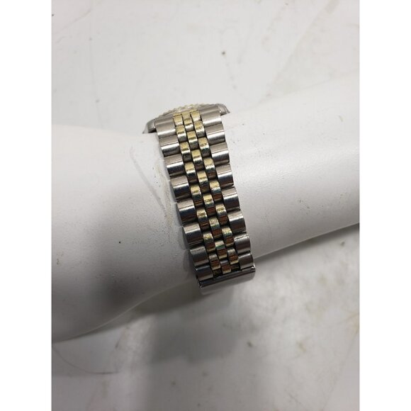 Masonic Mason Watch Wristwatch Gold & Silver Tone Freemason Square & Compass - Picture 3 of 6